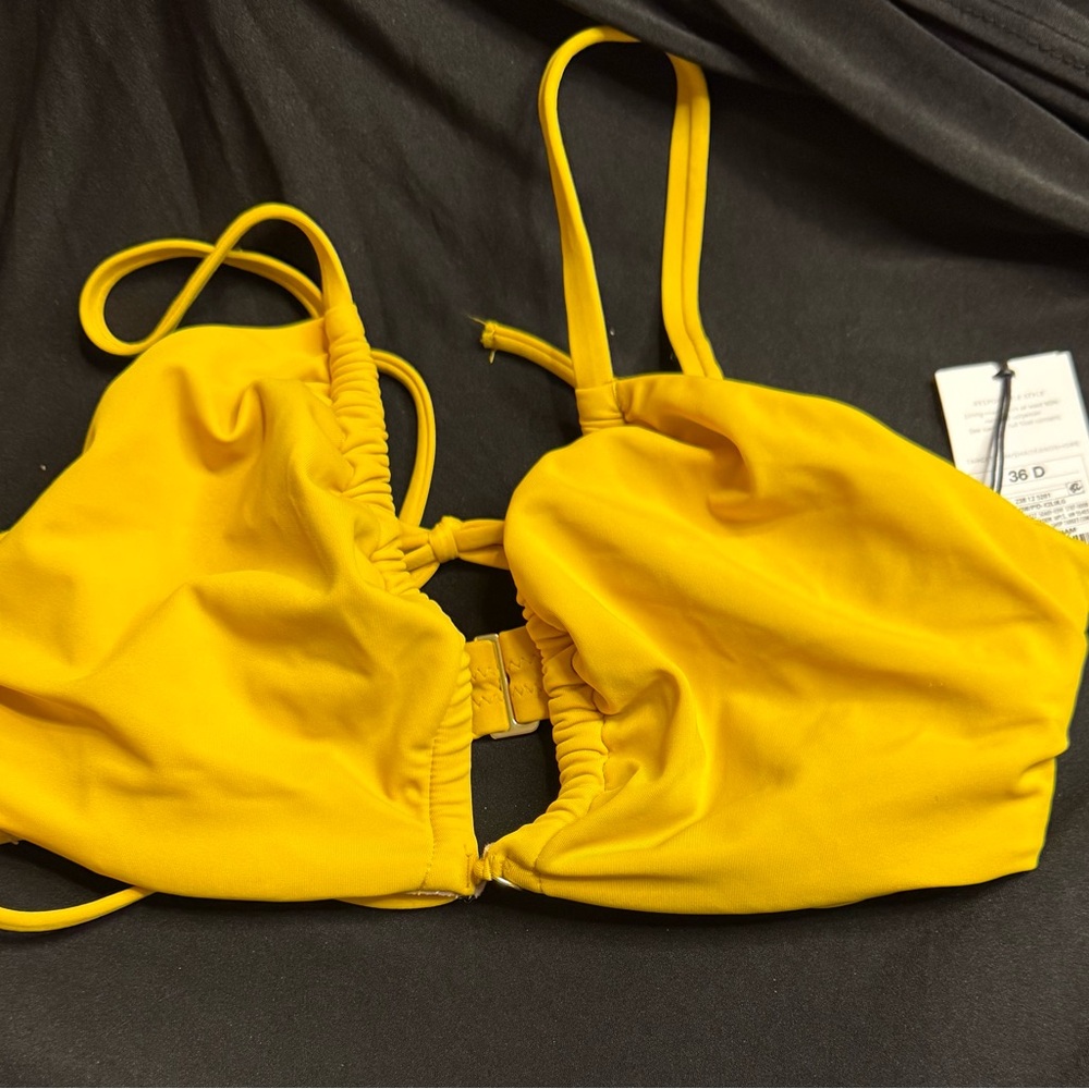 Shade & Shore Yellow Bikini Top